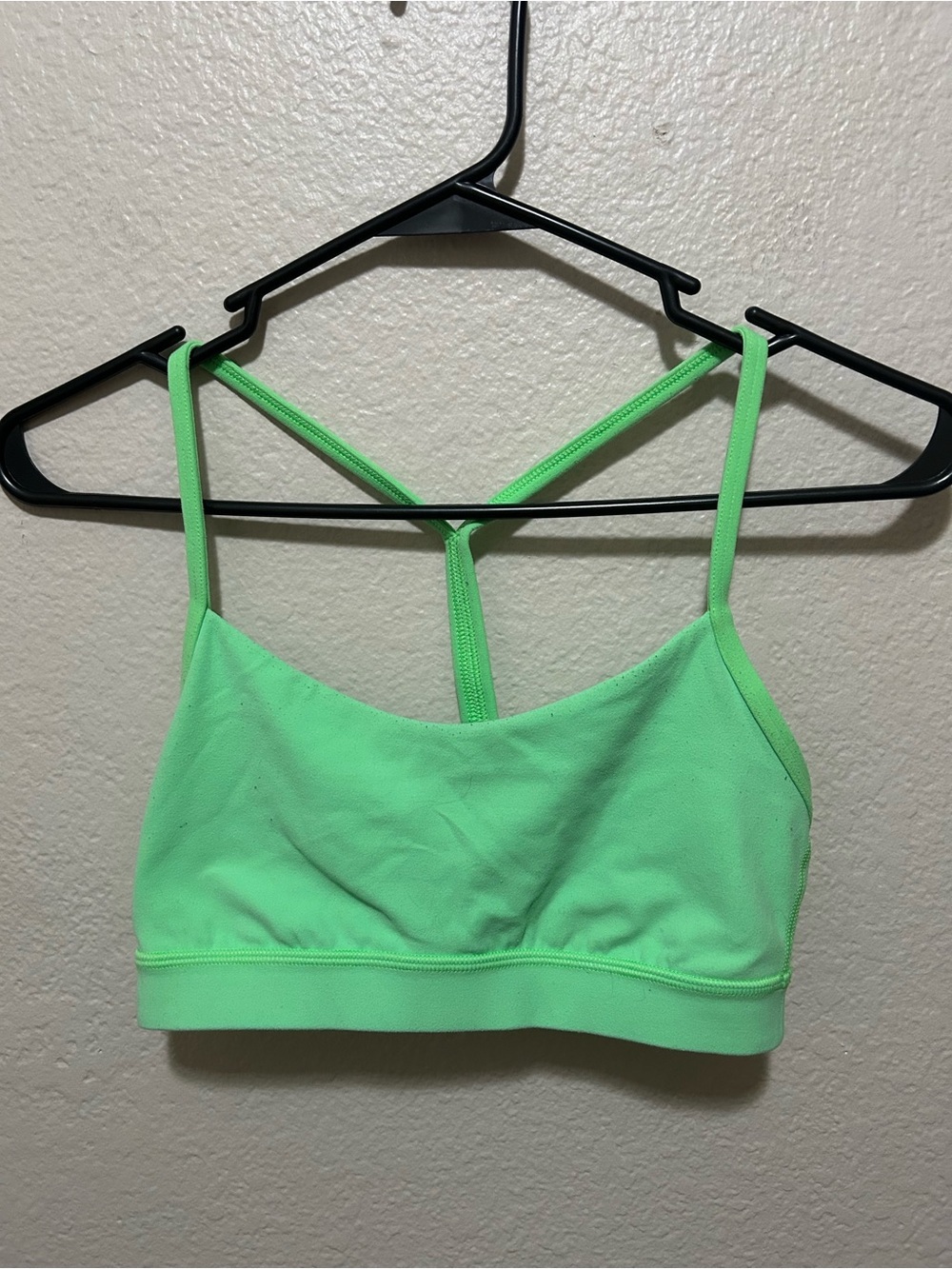 lululemon athletica Neon Green Strappy Sports Bralette